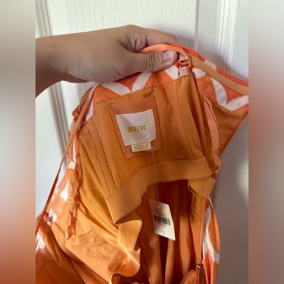 NWT ANTHROPOLOGIE Freya Poplin Dress Womens size 0 - Picture 9 of 12